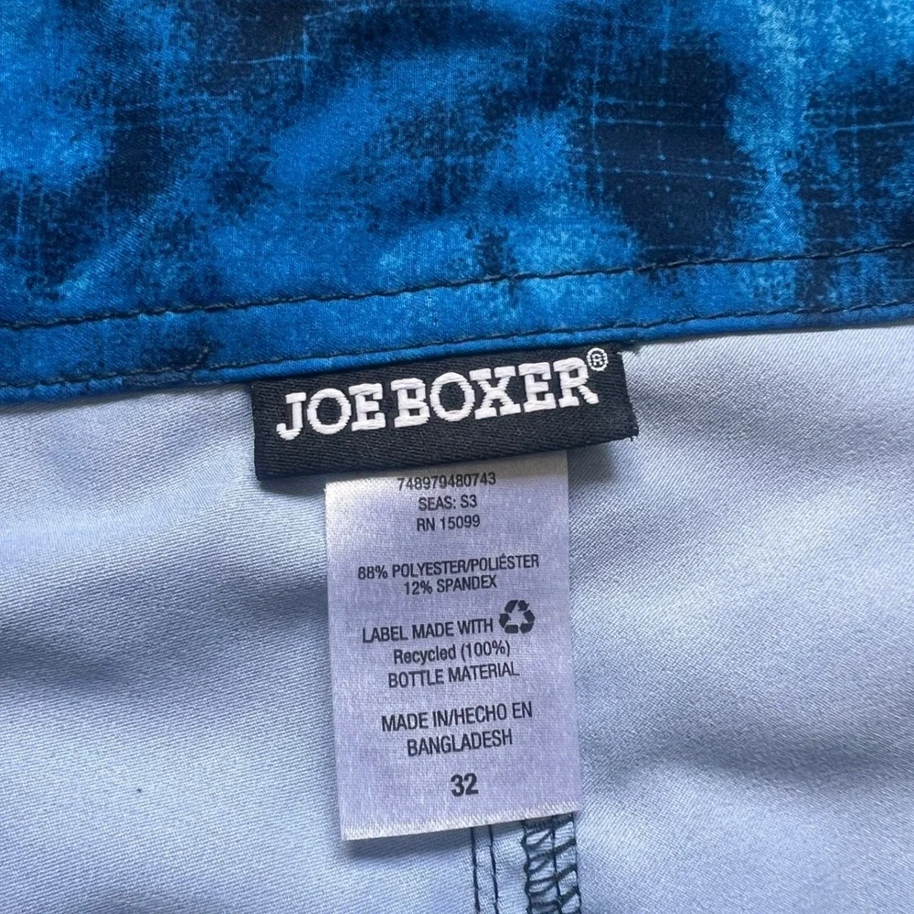 Joe Boxer Board‎ Shorts Mens 32 Red White Blue Tie Dye Surf